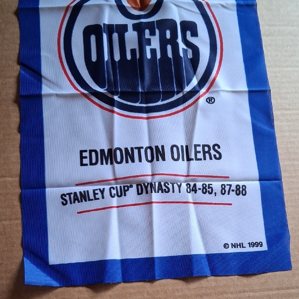 Labatt Blue Edmonton Oilers Team Banner - Blue White Orange